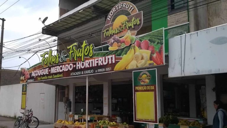 Hortifruti Folhas &Amp; Frutos Está Com Vagas Para Auxiliar De Serviços Gerais, Atendente, Repositor Entre Outros 4 Cargos Em Macaé Rj 15 Hortifruti Folhas &Amp; Frutos, Fachada, Letreiro, Clientes, Frutas, Bicicleta,