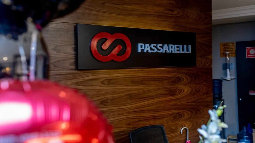 Passarelli Engenharia, Escritório, Recepção, Letreiro,