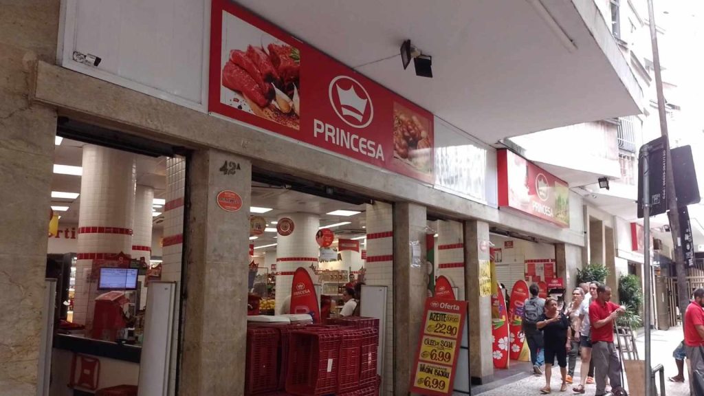 Princesa Supermercados, Loja, Letreiro, Pessoas,