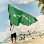 Click Cannabis, Bandeira, Pessoas, Praia,