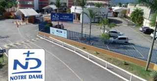 Colégio Notre Dame Recreio, logotipo, escola, letreiro, carros,