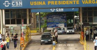 CSN, fábrica, entrada, pessoas, carros,