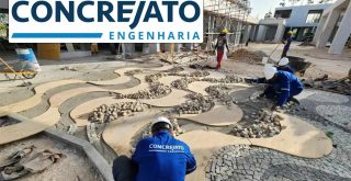 Concrejato Engenharia, logotipo, operários,