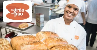 De Grão em Pão, logotipo, curso, pão, alunos,