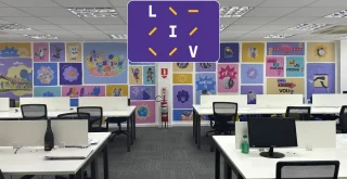 LIV Educação, sala, logotipo,