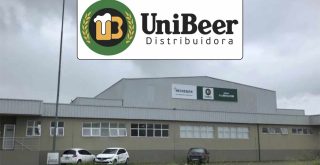 unibeer distribuidora, logotipo, carros, sede, letreiro,