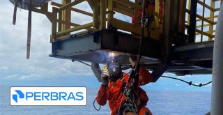 perbras, logotipo, funcionário, offshore, mar, plataforma,